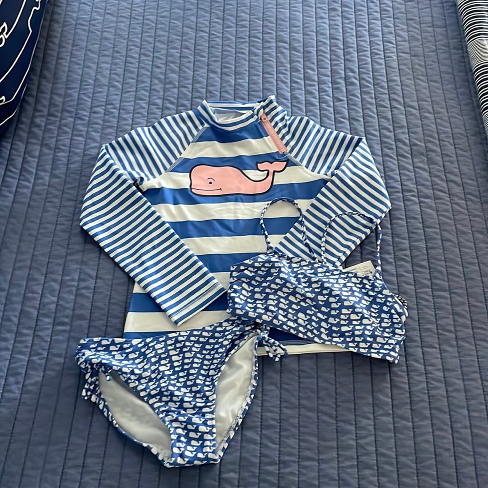 Girls Vineyard Vines swimsuit and rash-guard size S